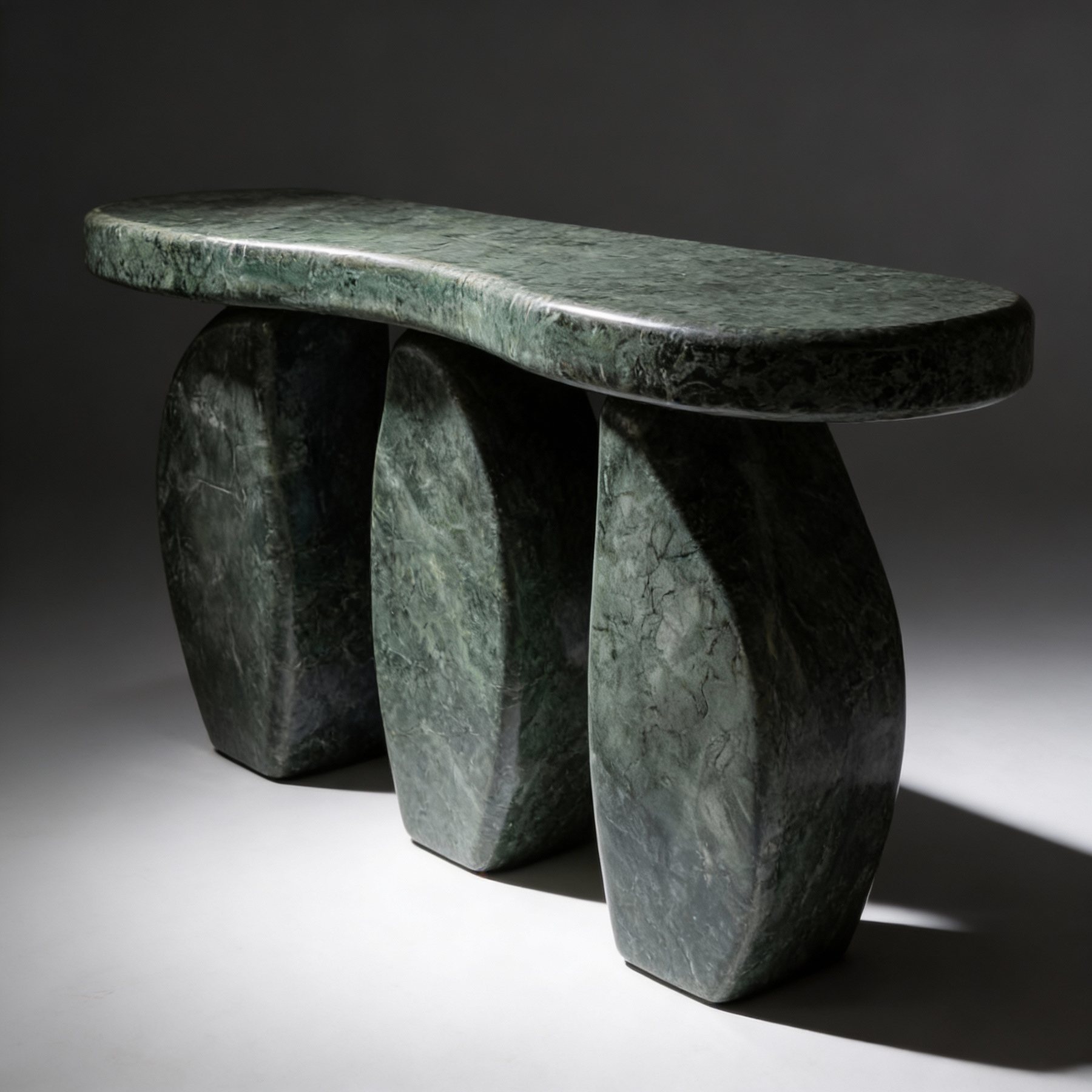 Arc Console — Green marble