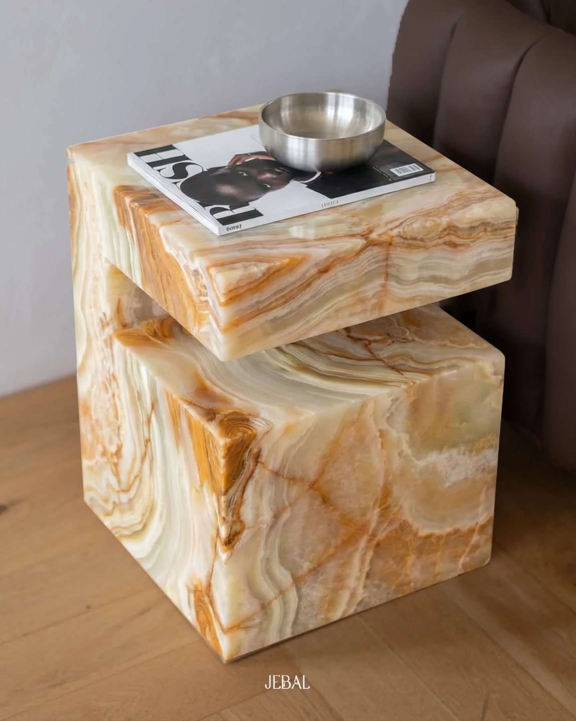 Lumen Coffee Table — Honey Onyx